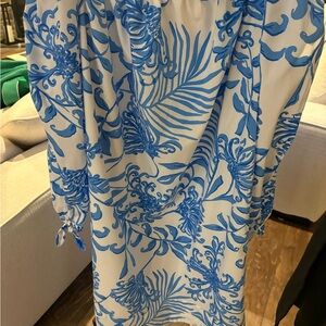Lilly Pulitzer Blue and White Ruffled dress